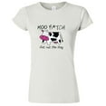 thumbnail image 1 of Moo Bitch Get Out The Hay Printed T-shirt Funny Graphic Women's Tee Color White X-Large, 1 of 2