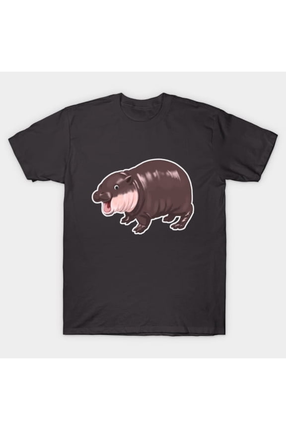 Moo Deng Baby Hippo Funny Animal Meme Graphic - Eco-friendly InkPerfect for Any Occasion, H17954 T-Shirt, for Men and Women, Up to Size 5XL