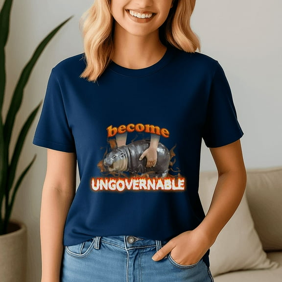 Moo Deng Become , Meme Tee, Trending Tshirt, Raccoon Shirt, Funny Friend Gift