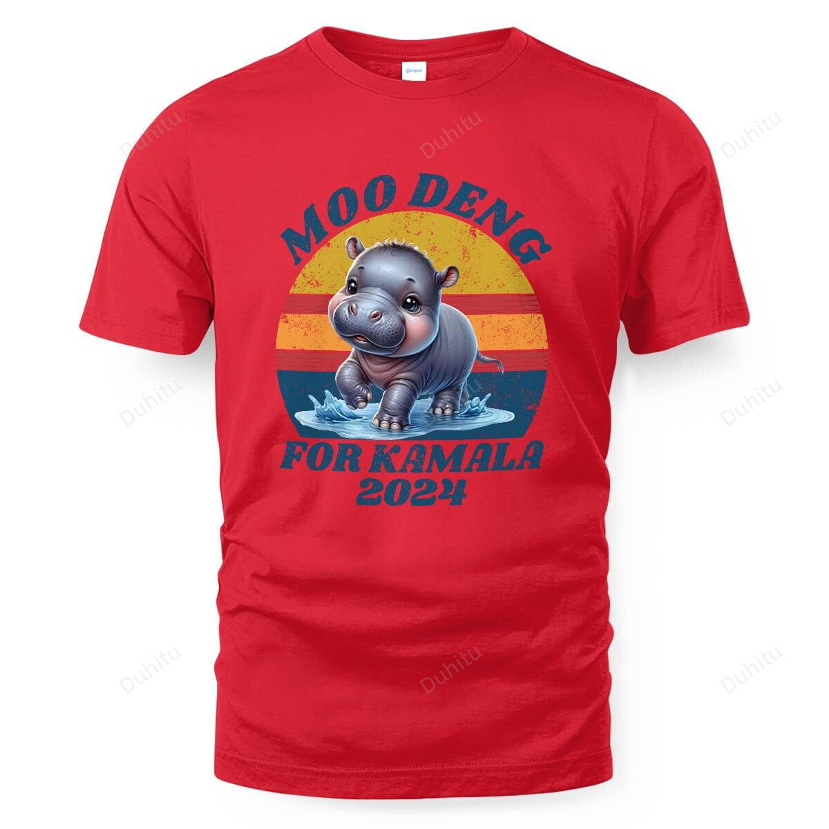 Moo Deng For Kamala Harris 2024 Funny Cute Baby Hippo Lover
