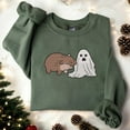 thumbnail image 1 of Moo Deng Halloween Embroidered Sweatshirt, 1 of 1