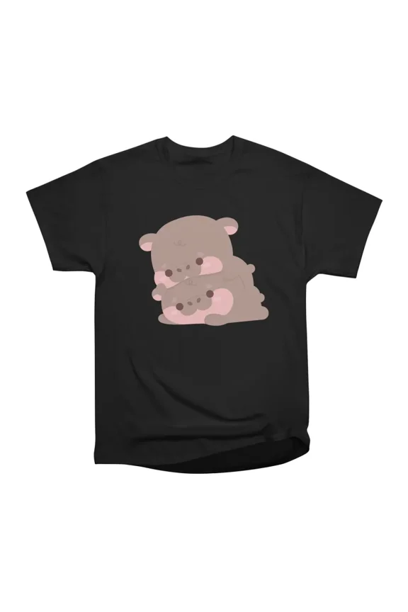 Moo Deng Hippo Couple T-Shirt Tee Gift For Him Merch For Her Apparel For Friend