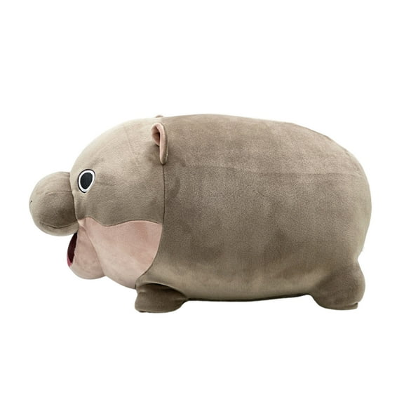 Moo Deng Hippoes Dolls Pygmy Hippoes Plushie Toy Soft Baby Hippopotamus Stuffeds Pillow for Kids and Adults