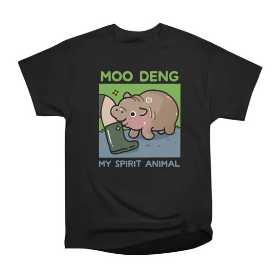 Moo Deng My Spirit Animal T-Shirt Tee Gift For Him Merch For Her Apparel For Friend