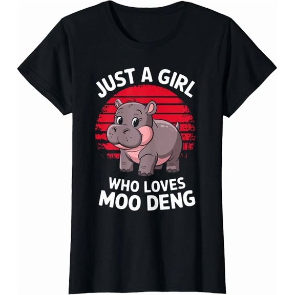 Moo Deng Quote Just A Girl Who Loves Moo Deng T-Shirt