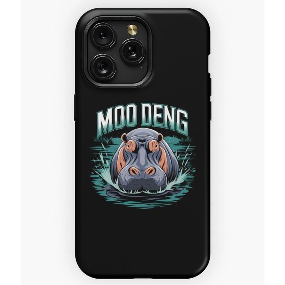 Moo Deng The Hippo's Secret Call Swamp Graphic A4612 Phone Case for iPhone 11 to 17 Pro Max