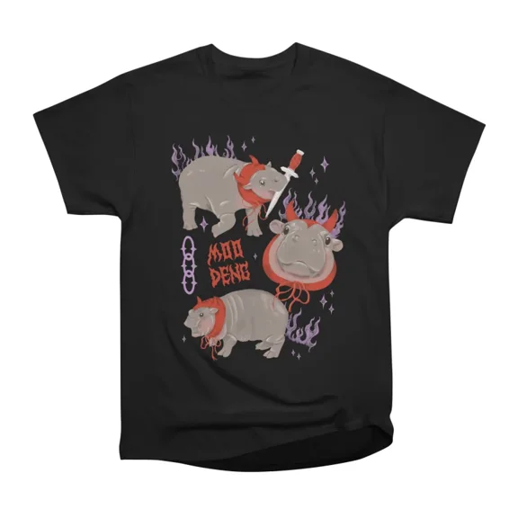 Moo Deng for Halloween T-Shirt Tee Gift For Him Merch For Her Apparel For Friend