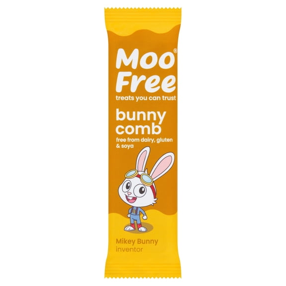 Moo Free Bunnycomb Mini Bar 20G, Imported from Britain