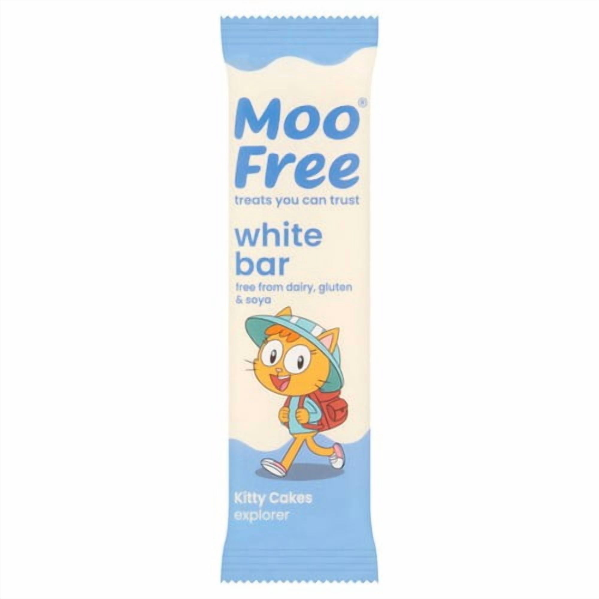 Moo Free Dairy Free Vegan White Chocolate Mini Bar 20g, British Import (Pack of 6)