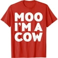 thumbnail image 1 of Moo I'm A Cow Softstyle Unisex T-Shirt,Red Color,Size YL, 1 of 5