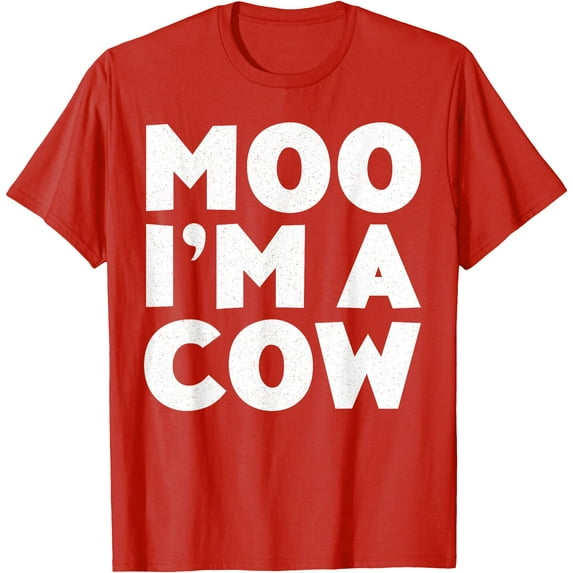 Moo I'm A Cow Softstyle Unisex T-Shirt,Red Color,Size YXS