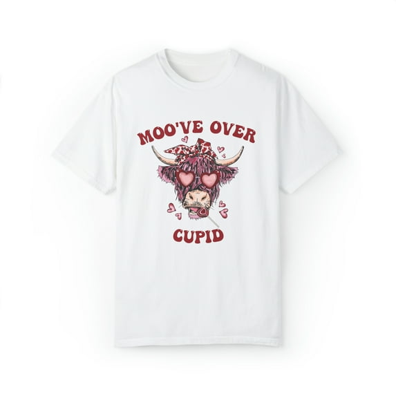 Moo Love Valentines Day, Comfort Colors Moo've Over Cupid Valentine Shirt