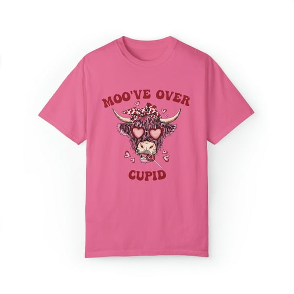 Moo Love Valentines Day, Comfort Colors Moo've Over Cupid Valentine Shirt