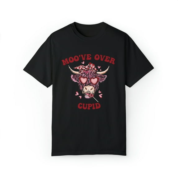 Moo Love Valentines Day, Comfort Colors Moo've Over Cupid Valentine Shirt