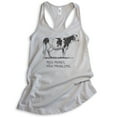 thumbnail image 1 of Moo Money Moo Problems Cow Tank Top, Ladies Racerback Tank Top, Farm Animal Tank, Cute Cow Tank, Silver Gray, X-Large, 1 of 3
