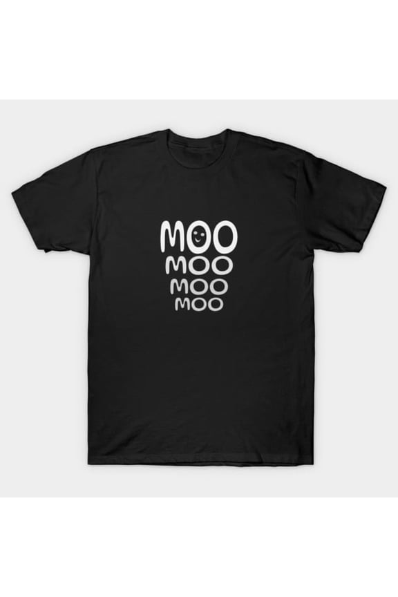 Moo Moo Moo Summer Beach Cozy Vibes Funny Cow Graphic, H6284 T-Shirt, for Men and Women, Up to Size 5XL