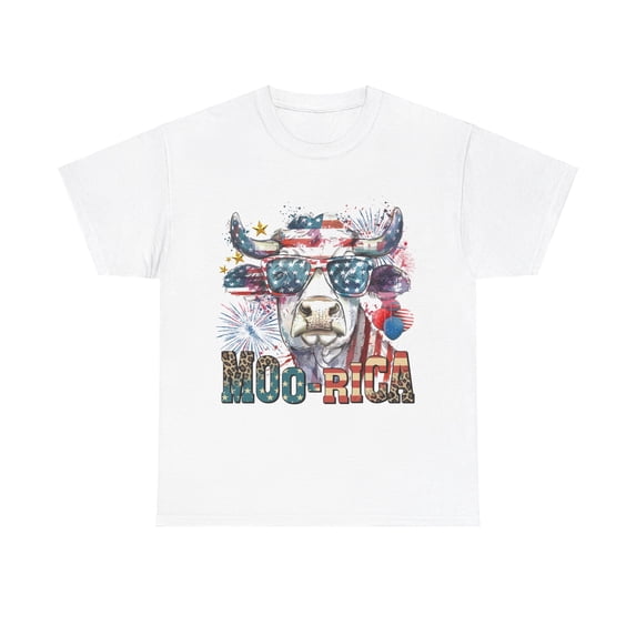 Moo-rica Cow Shirt, Highland Cow Moo-rica T-Shirt,Highland Cow ID-0603-8ORN