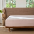 thumbnail image 1 of MooMee 100% Washed Cotton King Fitted Sheet Only Linen Like Textured Extra-Deep Pocket Breathable Soft 1-Piece(Greyish Pink, 78"x80"), 1 of 6
