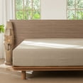 thumbnail image 1 of MooMee 100% Washed Cotton King Fitted Sheet Only Linen Like Textured Extra-Deep Pocket Breathable Soft 1-Piece(Taupe, 78"x80"), 1 of 6