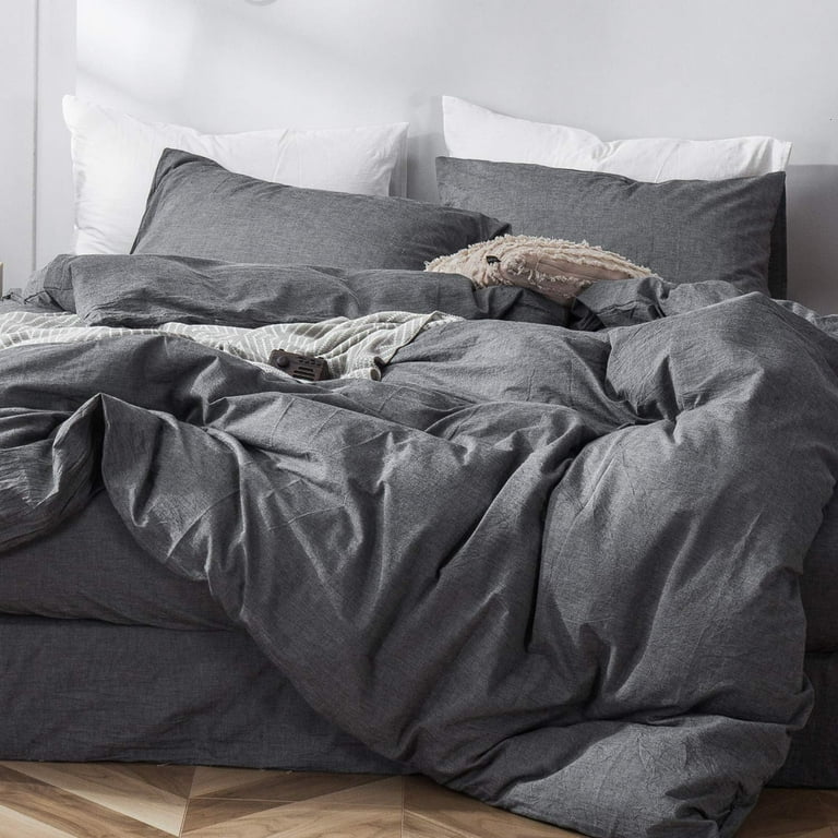 Dark grey duvet cover deals