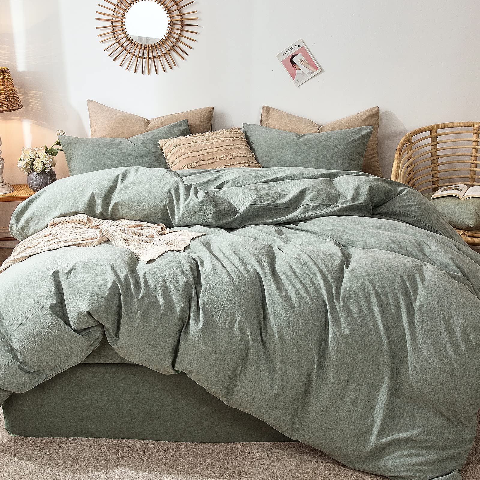 Better Homes Gardens 3 Piece Green Linen Duvet Cover Set King better-homes-gardens-3-piece-green-linen-duvet-cover-set-king