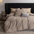 thumbnail image 1 of MooMee Duvet Cover Set King 600-TC 100% Extra Long-Staple Cotton Sateen Silky Smooth Luxury (Tannish Grey), 1 of 6
