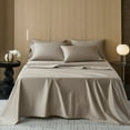 thumbnail image 1 of MooMee Sheet Set Queen 600TC 100% Long-Staple Cotton Silky Sateen Smooth Luxury 4pcs(Tannish Grey), 1 of 6