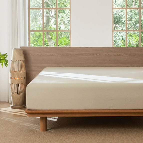 MooMee 100% Washed Cotton King Fitted Sheet Only Linen Like Textured Extra-Deep Pocket Breathable Soft 1-Piece(Almond Milk Grey, 78"x80")