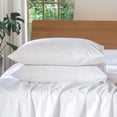 thumbnail image 1 of MooMee Pillowcases 100% Washed Cotton Linen Like Textured Envelope Closure Set of 2 (Bright White, Queen), 1 of 5