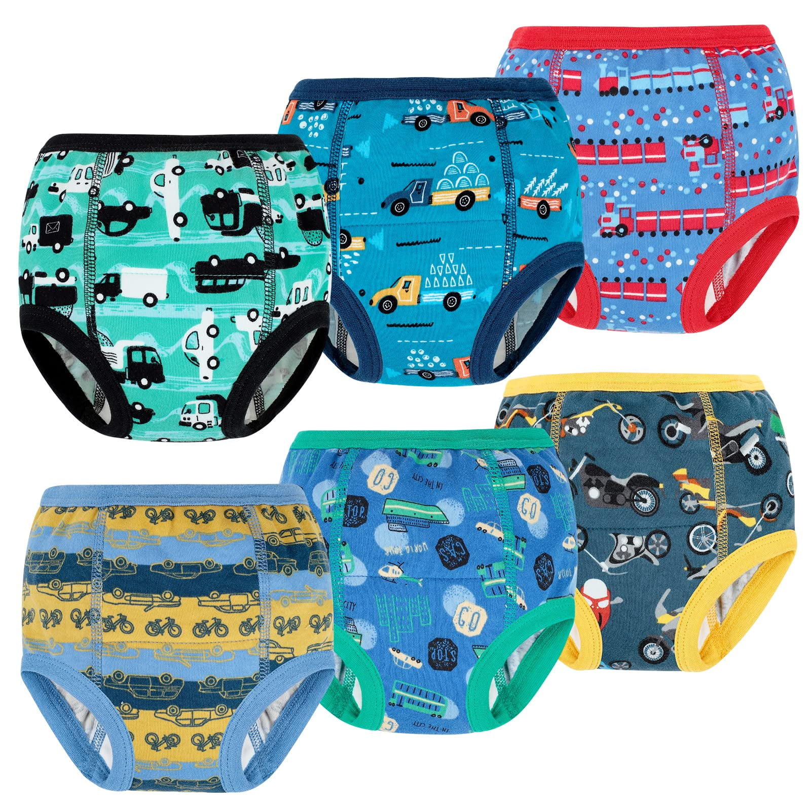 MooMoo Baby Waterproof Potty Training Underwear 6 Packs Absorbent
