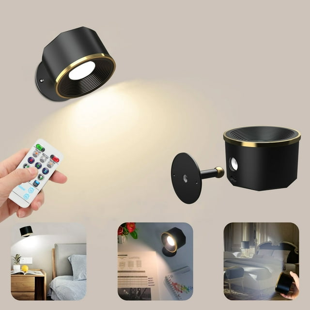 Moobibear LED Wall Light(2 Pack) , Rechargeable Wireless