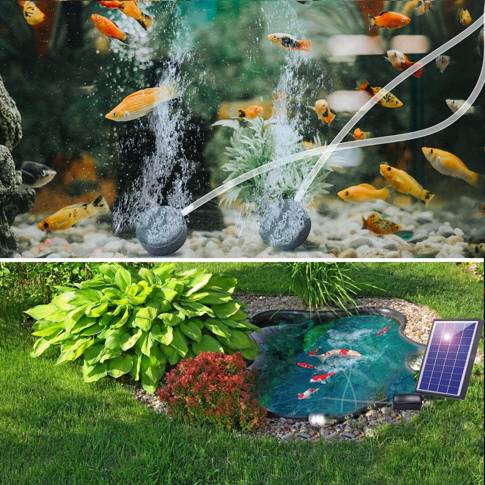 Moobody 6W Solar Oxygen Pump Fish Oxygenator Aquarium Oxygen Aerator Air Pump Fishing Aerator