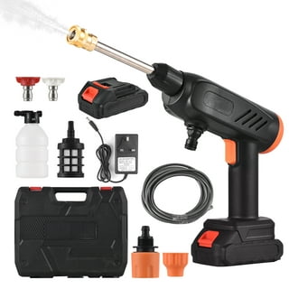 Cordless Pressure Washer, Electric 21V Portable Pressure Washer, Handheld  Power Cleaner Water Gun with 2 Adjustable Nozzles for Car Detailing, Fence,  Floor, Plant 