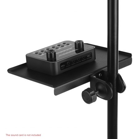 Moobody Universal Microphone Stand Clamp-on Tray Metal Material with Mounting Clamp