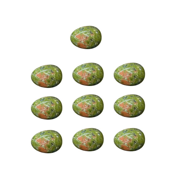 Moocorvic 10PCS Crystal Mini Easter Eggs, 20mm Decorative Stones Egg Collectible Easter Party Supplies Craft Gifts for Boy Girl Party Favor
