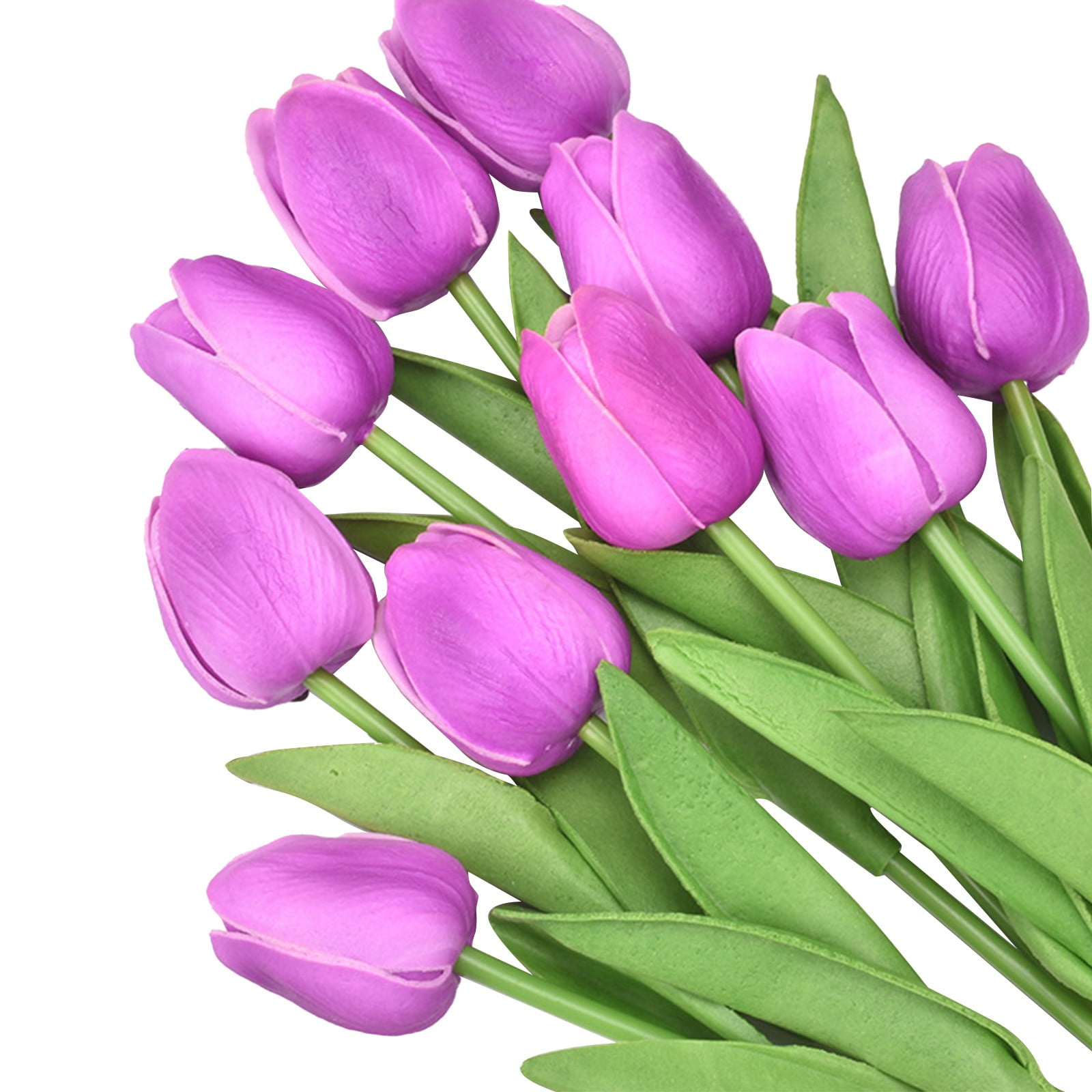 Moocorvic 10Pcs Artificial Flowers for Outdoors Fake Tulips Silk Plants for Home Decor Indoor Home Kitchen Office Table Centerpieces Arrangements Christmas Decor