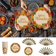 thumbnail image 1 of Moocorvic 10Pcs Paper Cups Thanksgiving Tableware Disposable Plates Cup Dinnerware Autumn Party Supplies for Party Decorations, 1 of 6
