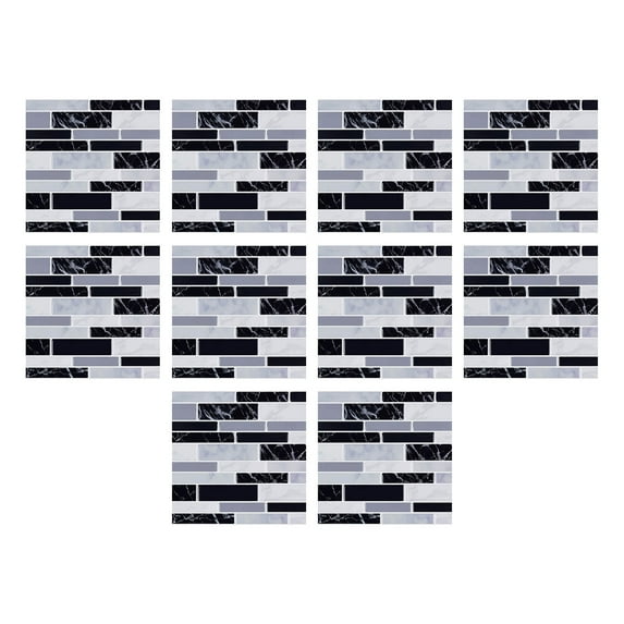 Moocorvic 10Pcs Waterproof Non-Woven Fabric Wall Tiles Sticker for Home Decor,Self-Adhesive Peel and Stick Backsplash Tile Decals for Kitchen Bathroom Decor