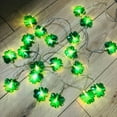thumbnail image 1 of Moocorvic 10ft String Lights St Patrick's Day Decorations 20 LED Green String Lights Waterproof St Patricks Day Battery Operated Lights For Irish Party, 1 of 3