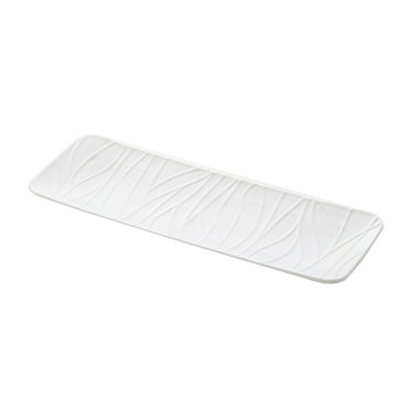 Moocorvic 12'' Sushi Plate, Long Rectangle Plates and Cracker Trays for Serving, Plastic Ceramic Platters for Party and Entertaining