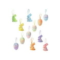 thumbnail image 1 of Moocorvic 12Pcs Foam Easter Eggs and Bunny Hanging Ornaments, Easter Basket Stuffers Party Decorations, 1 of 6