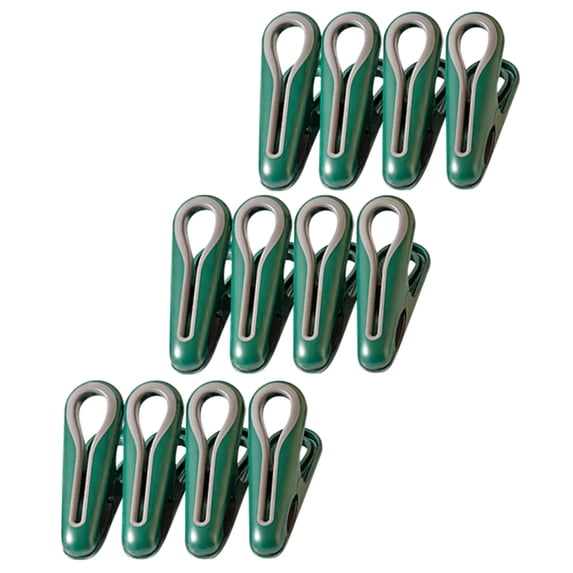 Moocorvic 12Pcs Plastic Clothespins, Heavy Duty Laundry Clothes Pins Clips with Springs, Air-Drying Clothing Pin Set(12 Pack)