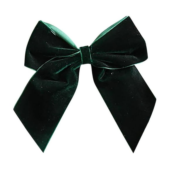 Moocorvic 12Pcs Velvet Green Bows Christmas Tree Wreath Decoration, for Wreaths, Gift Wrapping, Wedding & Party Decor