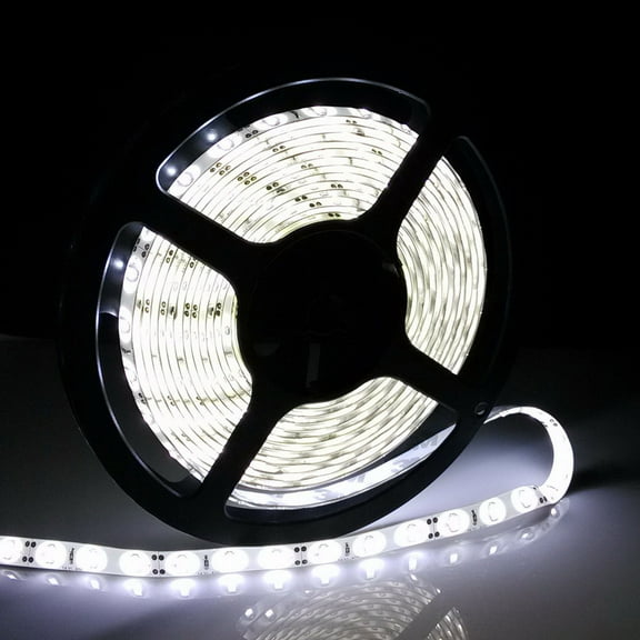Moocorvic 12V 5M SMD 5630 300LED Flexible Warm Cool White Strip Light