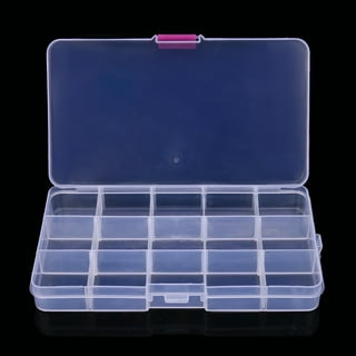 Moocorvic Small Capacity Organizer Box Plastic Storage Drawers Craft  Organizers and Storage,for Toys Earrings Kids, Foldable,Clear Window 
