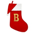 thumbnail image 1 of Moocorvic 17'' Christmas Stockings with 26 Initial Letter, for Christmas Tree Hanging Holiday Xmas Gift(B), 1 of 7