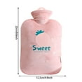 thumbnail image 1 of Moocorvic 1PC Plush Cloth Cover New Water Injection Hot Water Bottle Flushing Hand Warmer, 1 of 2