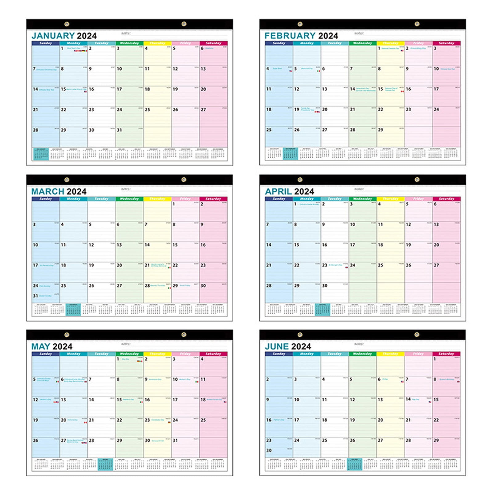 Moocorvic 2024 Calendar 18 Month, Wall Calendar 20242025 Desk Calendar