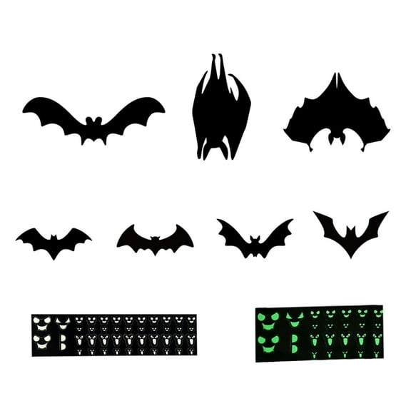 Moocorvic 24Pcs Halloween Garage Door Decoration Magnets Black Magnetic Decal Bat Witch Cat Ghost for Car Fridge Garage Door Outside