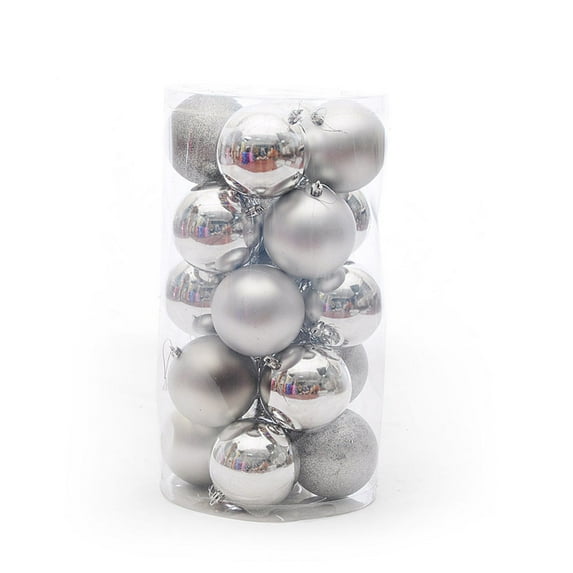 Guanhe Clearance！Christmas Ball Ornaments, 24 Ct Xmas Tree Decorations, Christmas Tree Holiday Hanging Balls Set with Hanging Rings-1.6''
